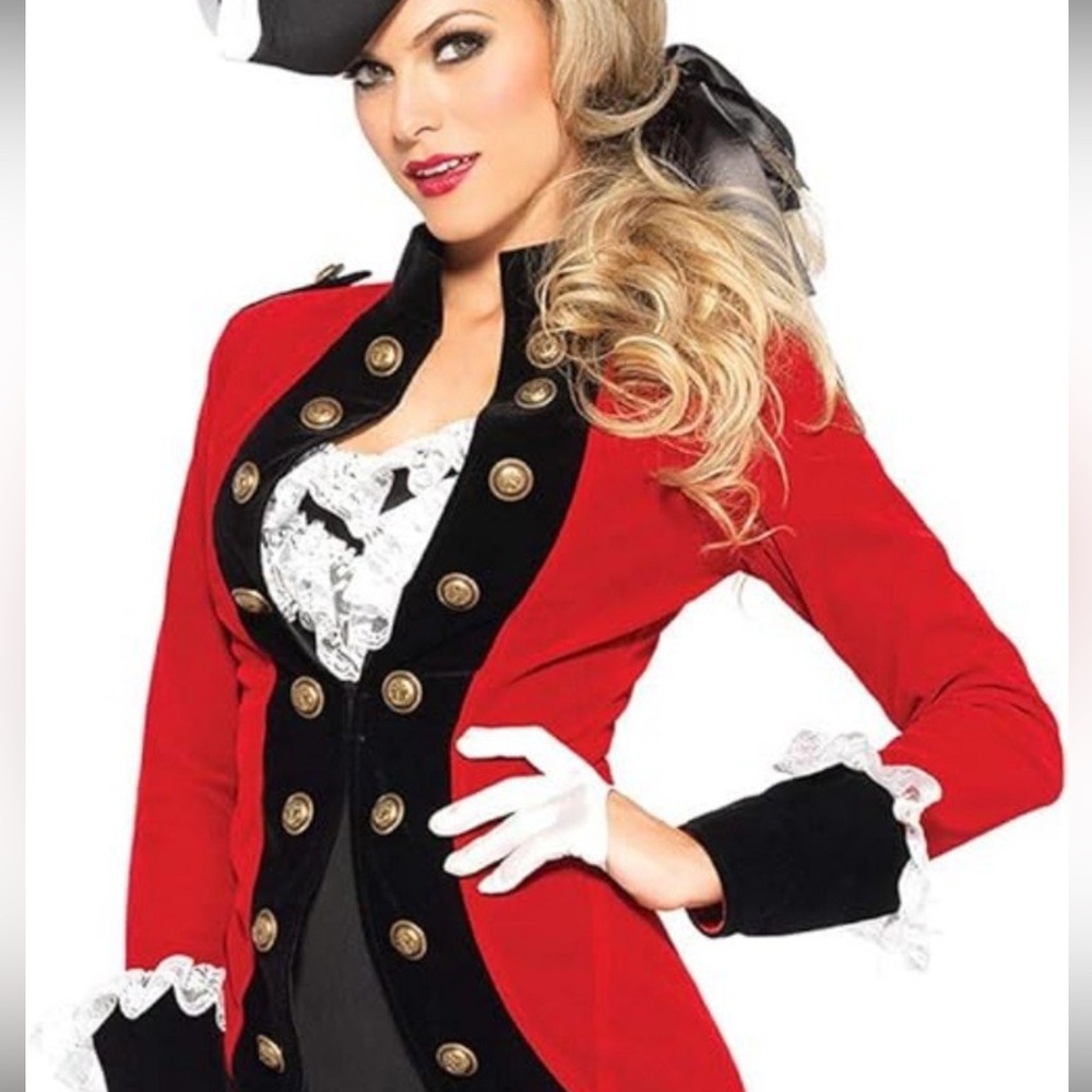 Elegant Red Costume Women's Jacket S